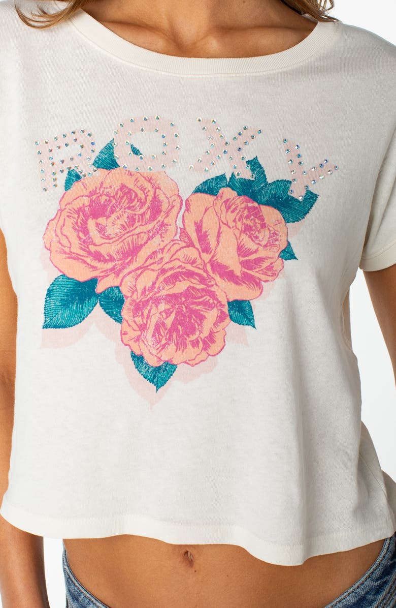 Roxy Rose Heart Crop Graphic T-Shirt, Alternate, color, 