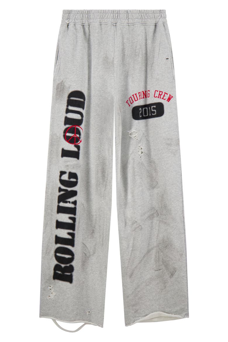 RL Touring Crew Distressed Sweatpants, Alternate, color, HEATHER GRAY