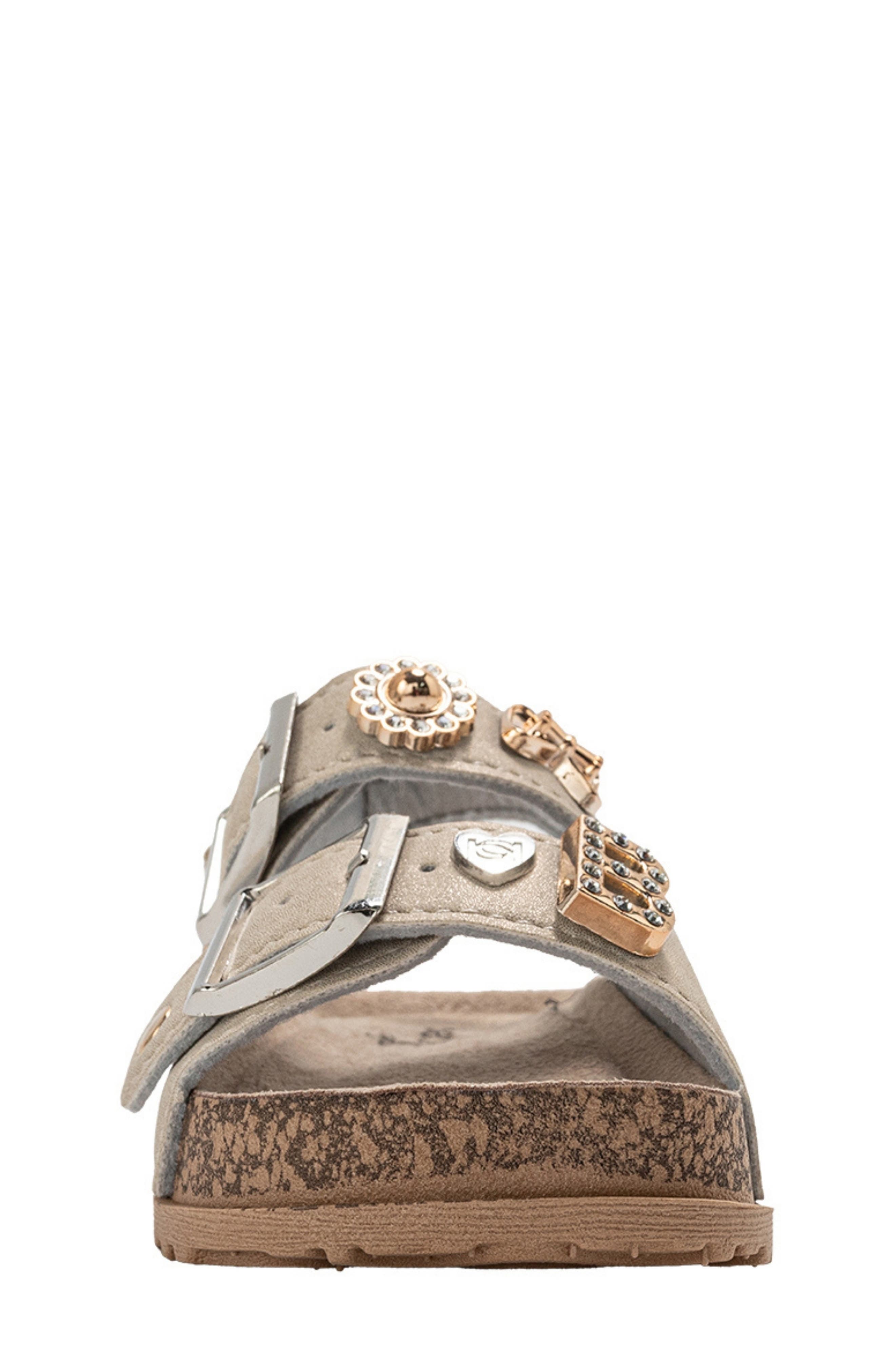 bebe Poppy Footbed Sandal, Alternate, color, Tan