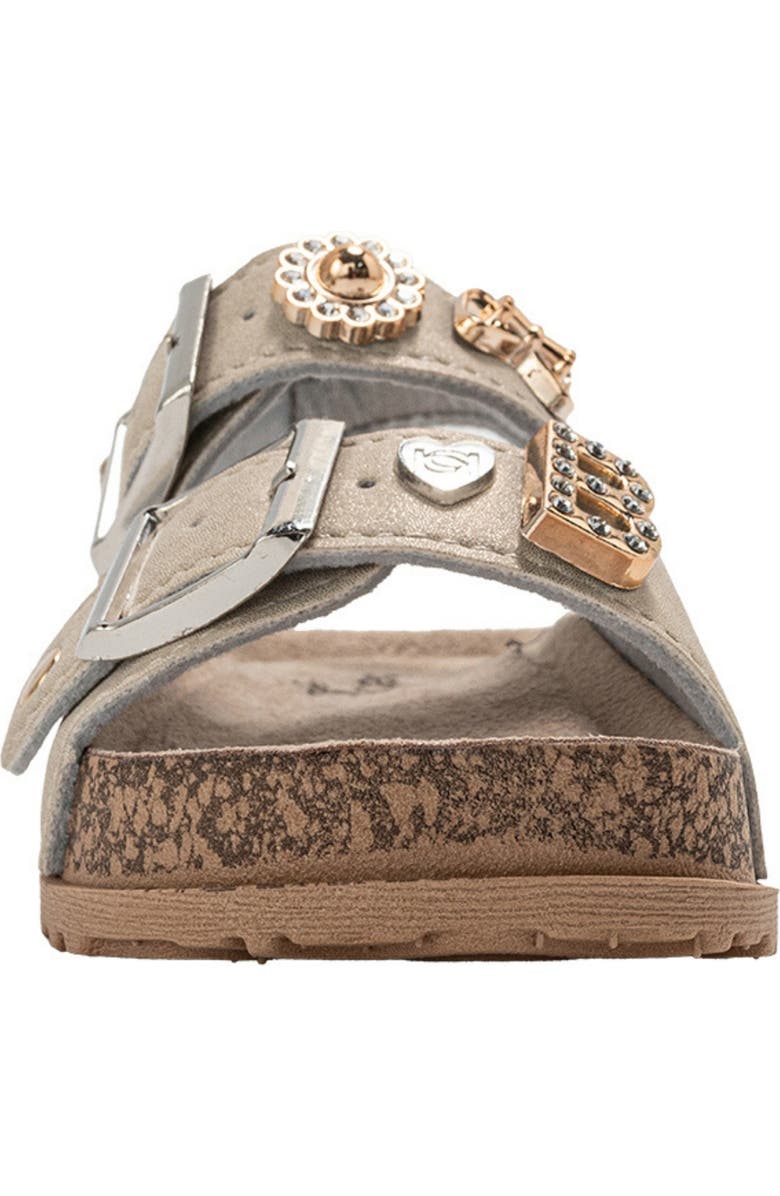 bebe Poppy Footbed Sandal, Alternate, color, Tan