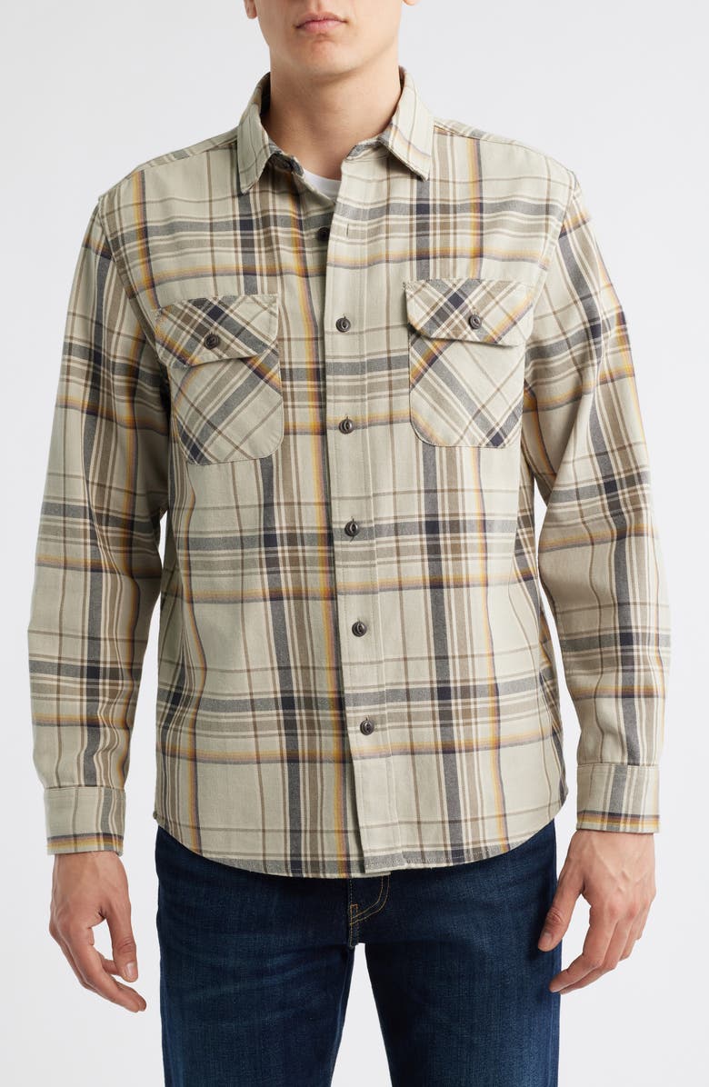Pendleton Beach Shack Plaid Button-Up Shirt, Alternate, color, Tan Multi Plaid
