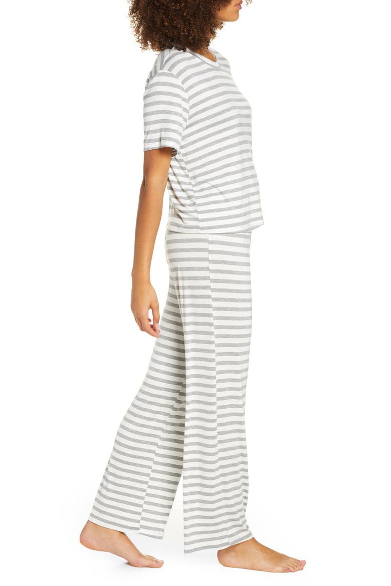 Intimates All American Pajamas, Alternate, color, IVORY STRIPE