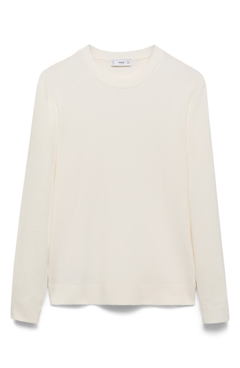 MANGO Rib Crewneck Sweater, Alternate, color,