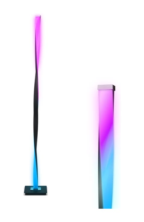 Helix 48" Color Changing RGB LED Column Floor Lamp with Built-In Dimmer
