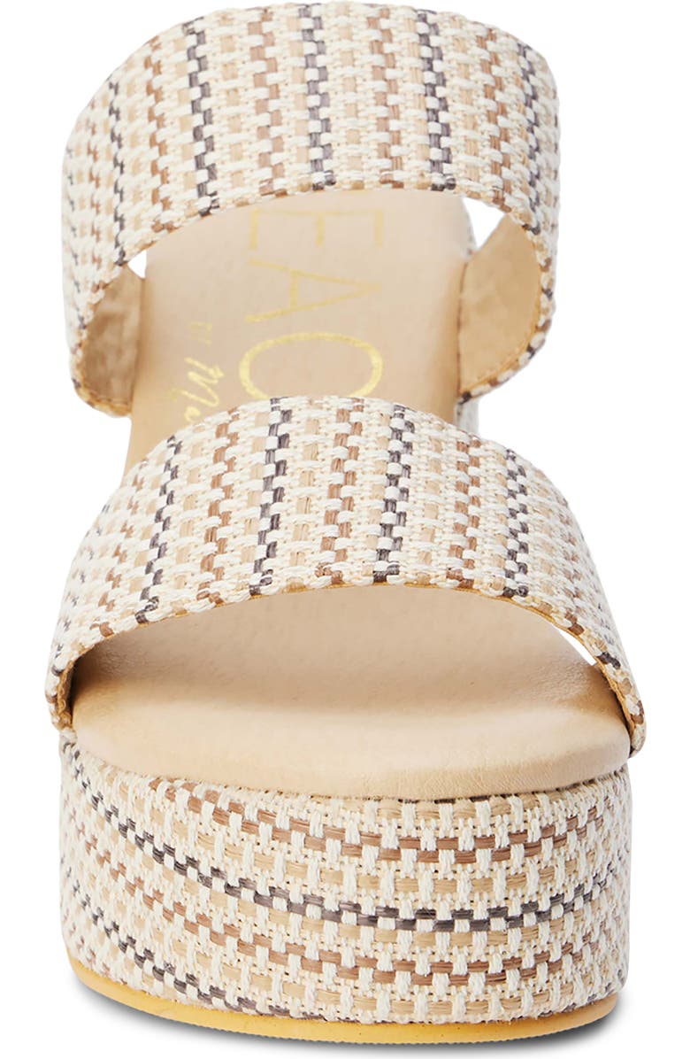 Coconuts by Matisse Ocean Ave Espadrille Platform Slide Sandal, Alternate, color, Ivory Mosaic