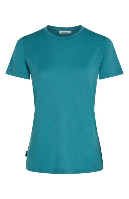 Icebreaker Tech Lite Iii Merino Wool Crewneck Shirt In Blue