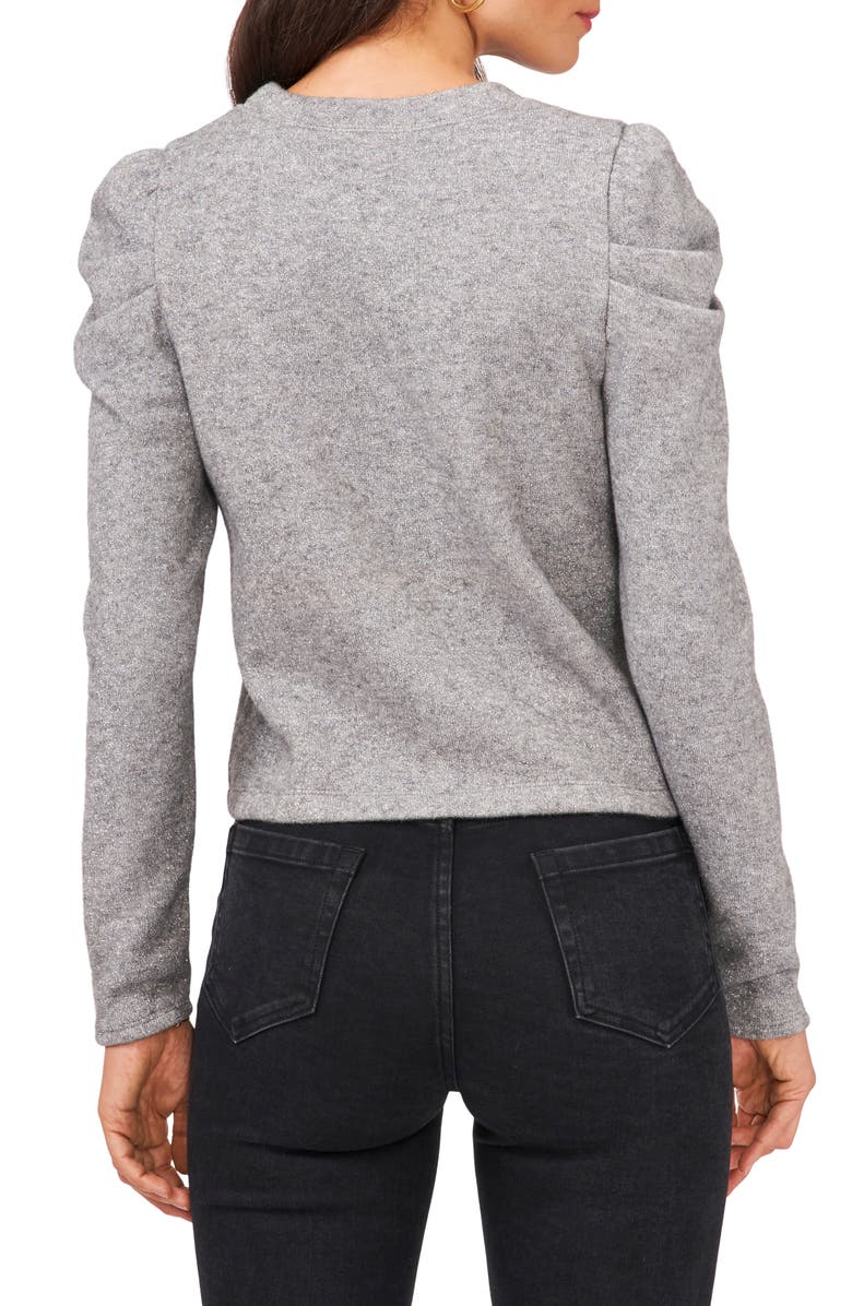 1.STATE Puff Shoulder Metallic Knit Top, Alternate, color, 