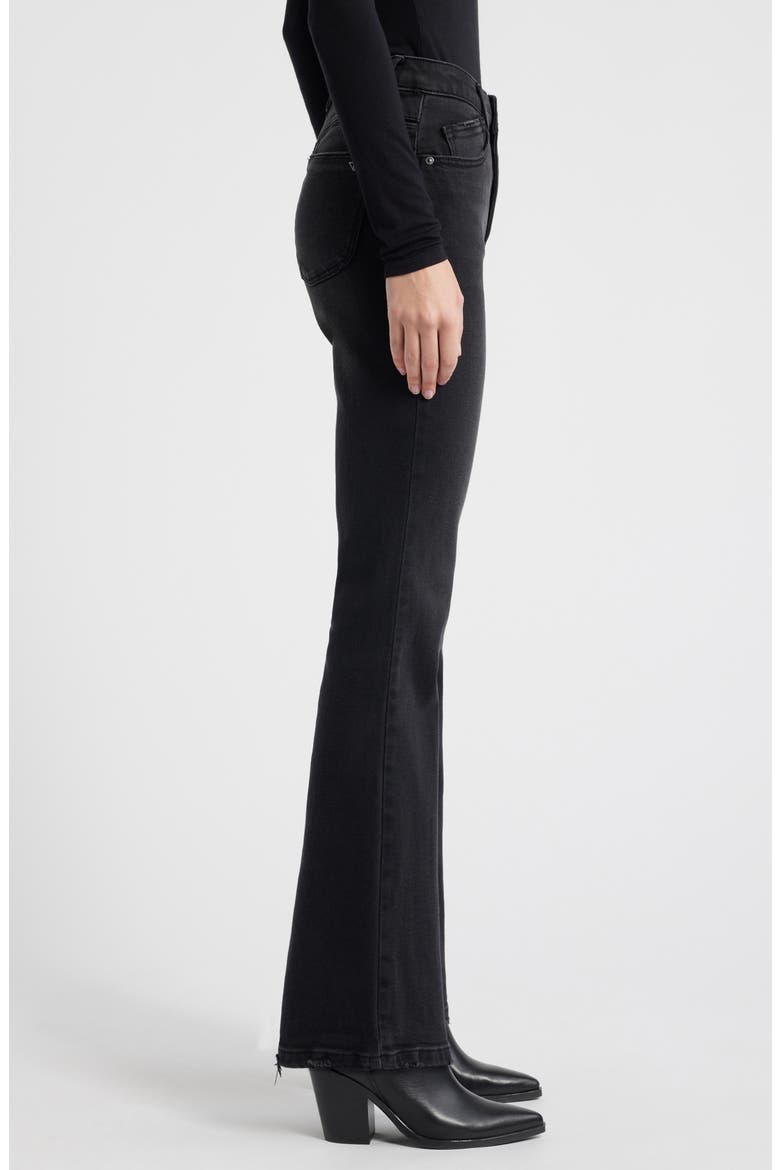 Madison Grinded Hem High Waist Bootcut Jeans, Alternate, color, WASHED BLACK ARTISANAL