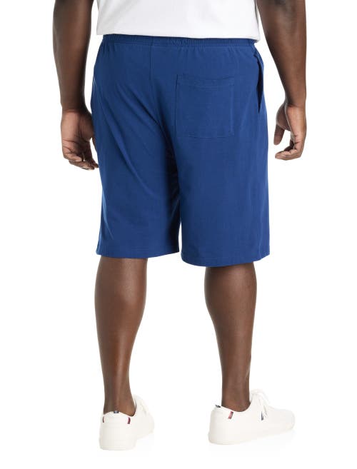 Harbor Bay By Dxl Big & Tall Pull-on Knit Shorts In Estate Blue