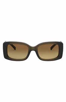 Versace 52mm Pillow Gradient Polarized Rectangular Sunglasses