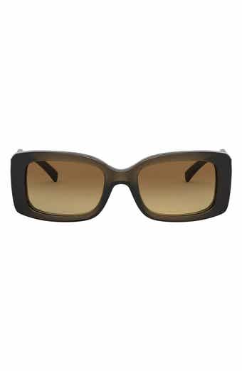 Versace 52mm Pillow Gradient Polarized Rectangular Sunglasses
