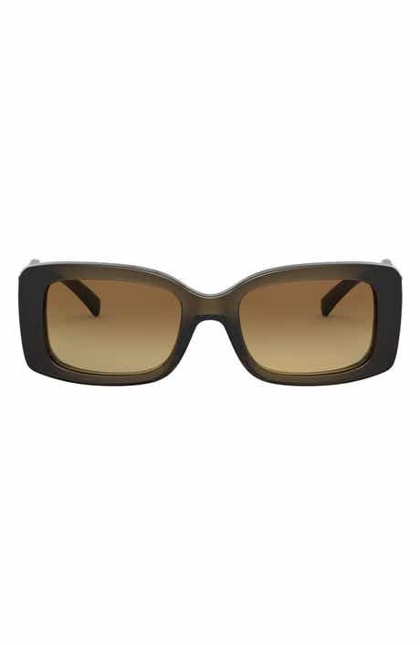 Versace 52mm Pillow Gradient Polarized Rectangular Sunglasses