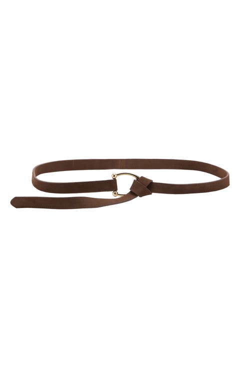Skinny Suede Belt
