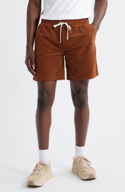 Drawstring Corduroy Shorts