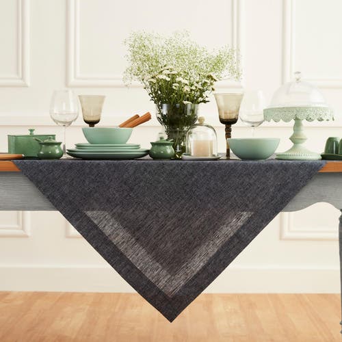 Solino Home Linen Table Throw In Gray