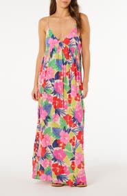 Rip Curl Floral Print Sleeveless Maxi Dress