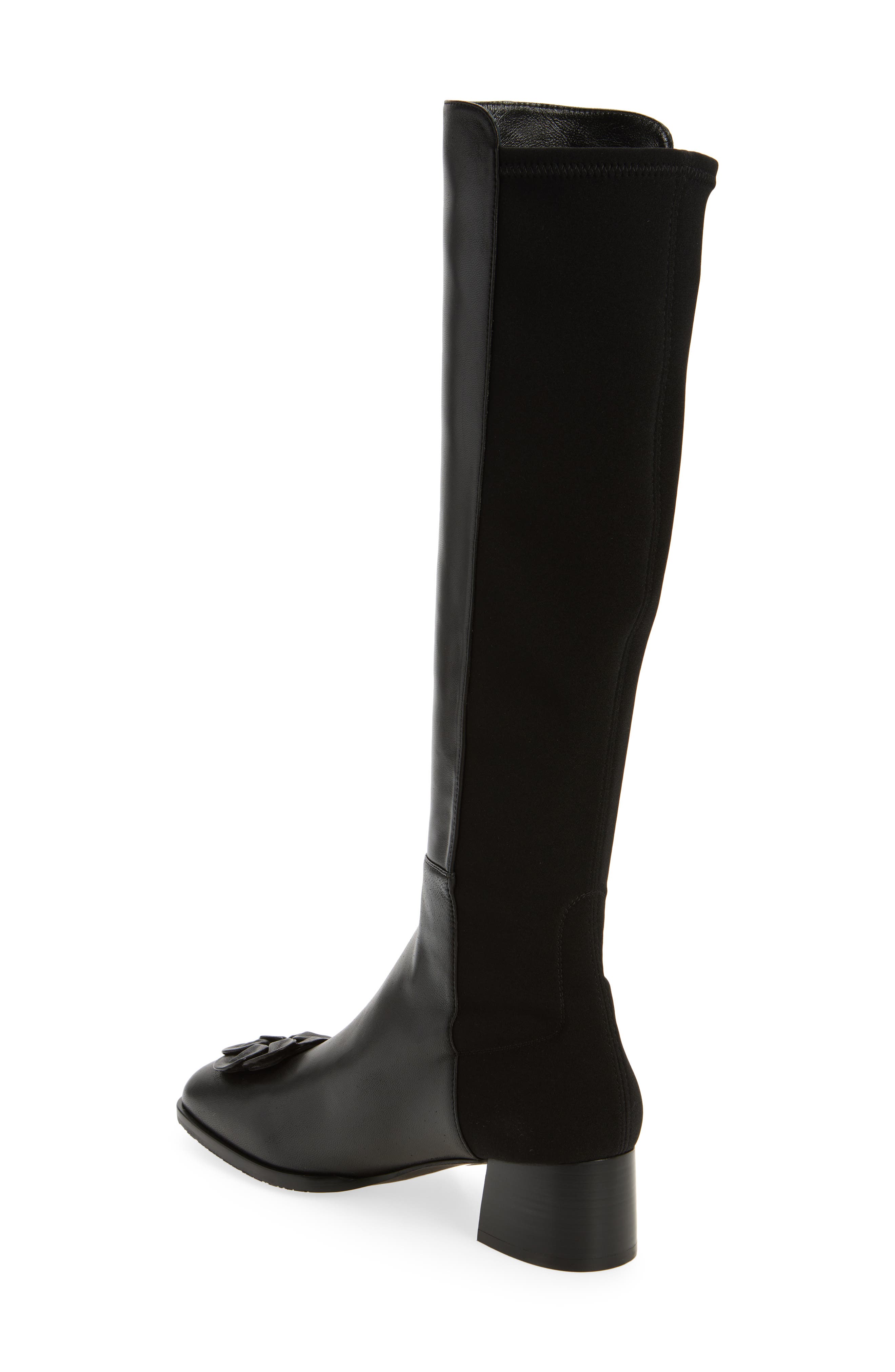 x Sandy Liang Knee High Boot, Alternate, color, BLACK NAPPA