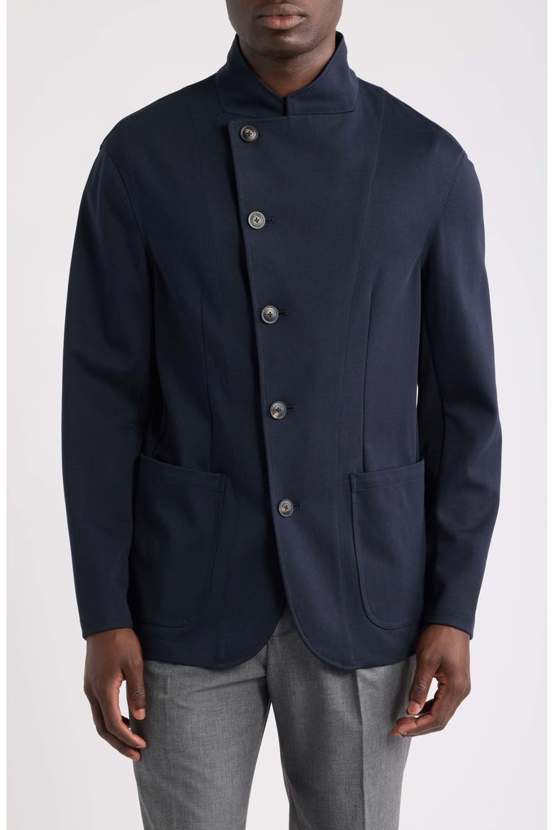 Signature Capsule Knit Blazer, Main, color, NAVY