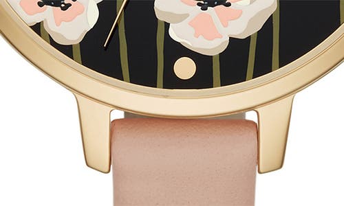 KATE SPADE KATE SPADE NEW YORK THREE-HAND QUARTZ LEATHER STRAP WATCH & EARRINGS SET