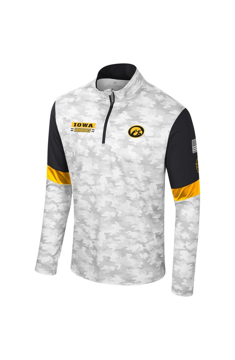 COLOSSEUM Men's Colosseum  Camo Iowa Hawkeyes OHT Military Appreciation Tomahawk Quarter-Zip Windshirt, Alternate, color, 
