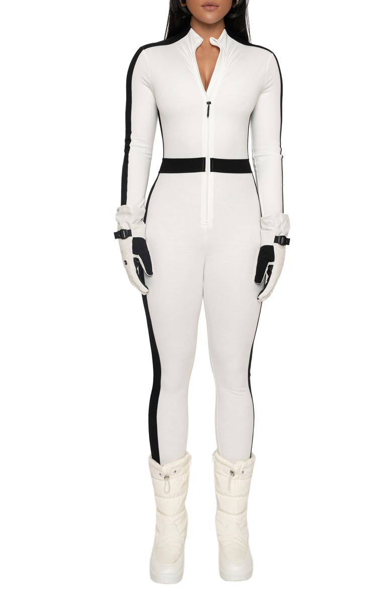 JLUXLABEL Off Limits Long Sleeve Jumpsuit, Main, color, Ivory