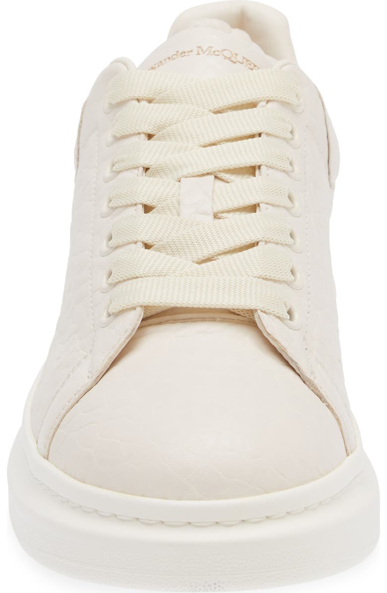 McQueen Grainy Leather Oversize Sneaker, Alternate, color, 9100 Off White