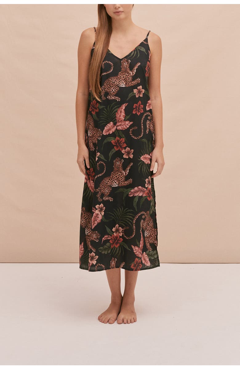 Desmond & Dempsey Slip Nightie, Main, color, Soleia Navy