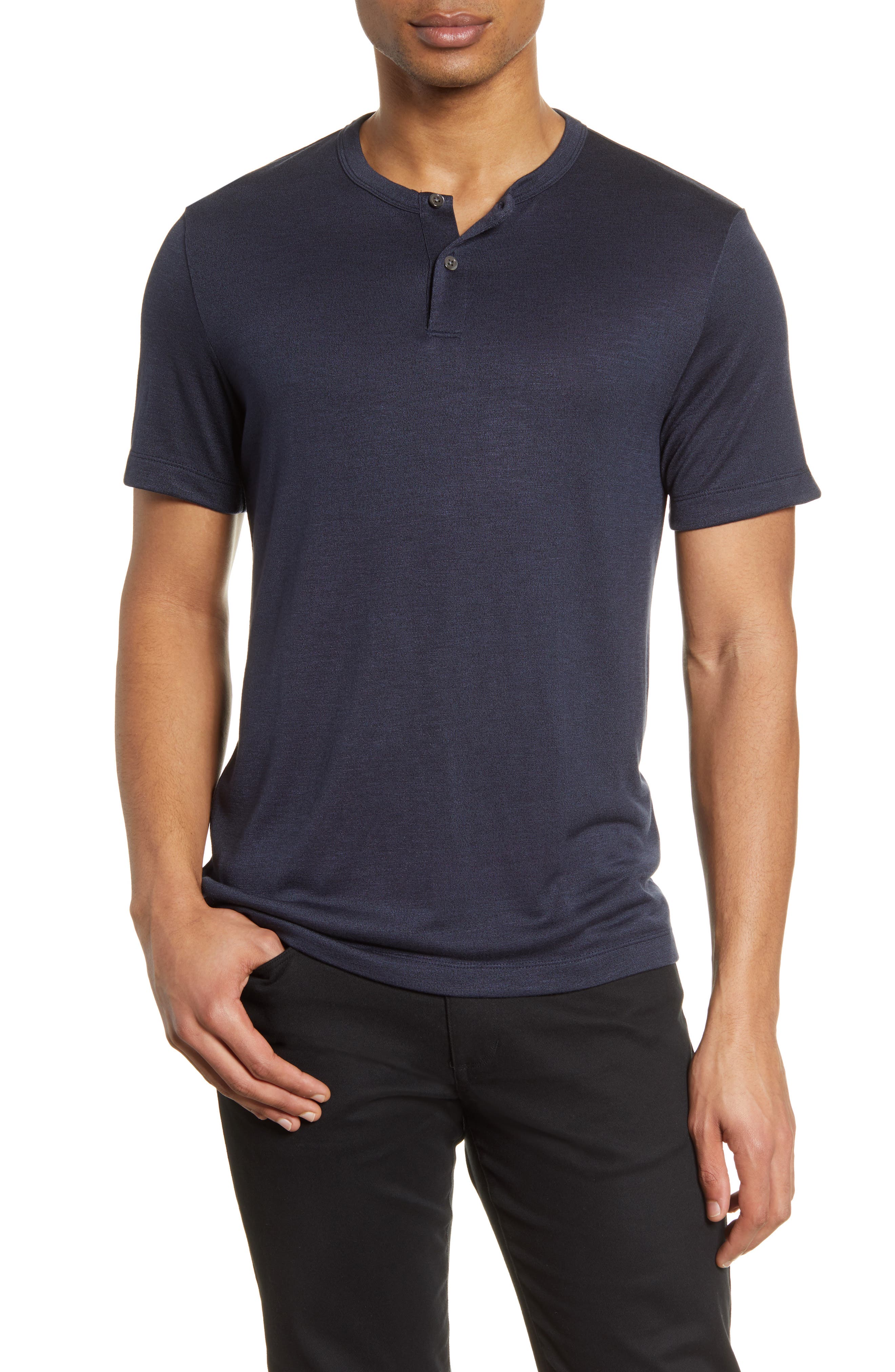 Theory Gaskell Slim Fit Short Sleeve Henley (Men) | Nordstromrack