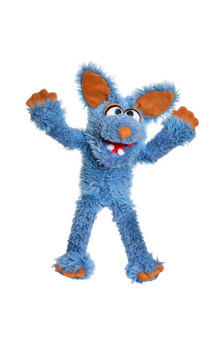Living Puppets Fizz The Blue Dog 18 Inch Plush Hand Puppet, Handmade Pal, Main, color, Blue