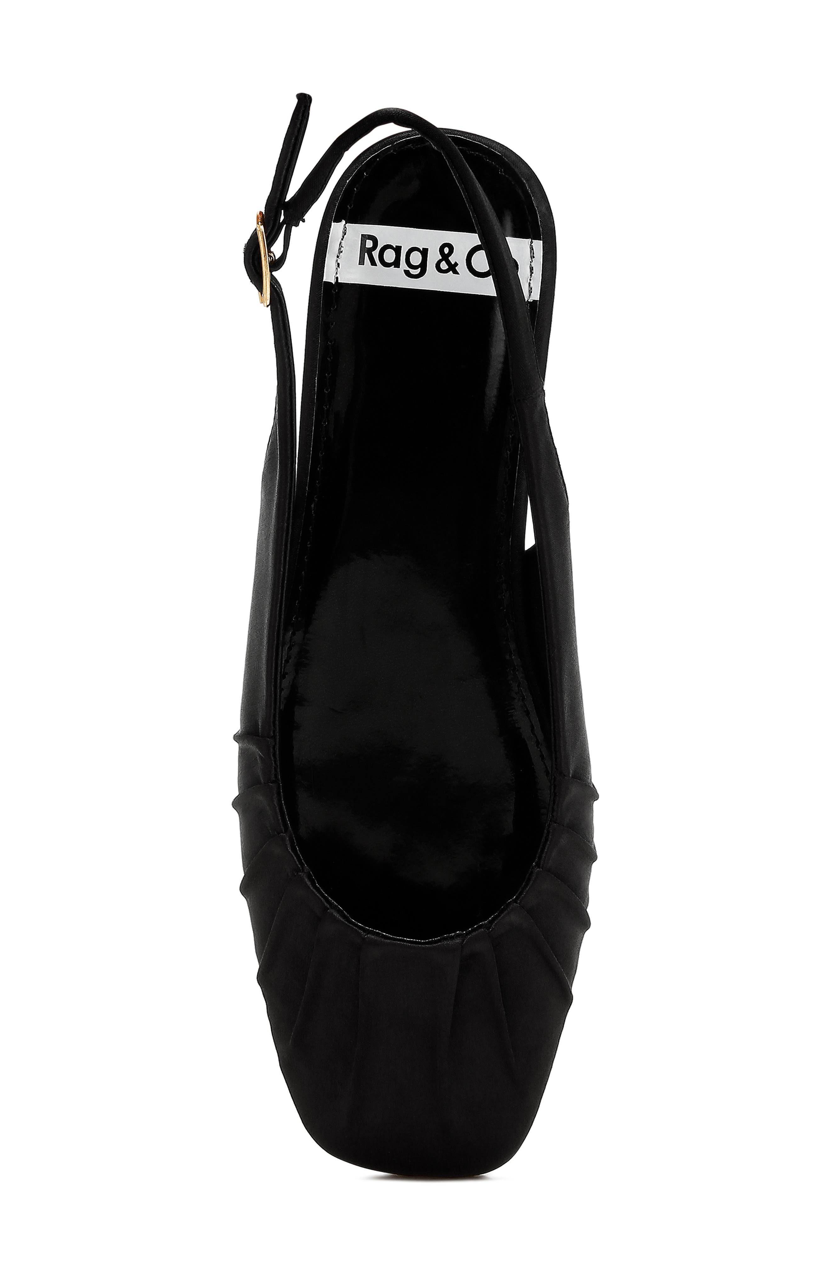 Rag & Co Cheeni Satin Slingback Flat, Alternate, color, 