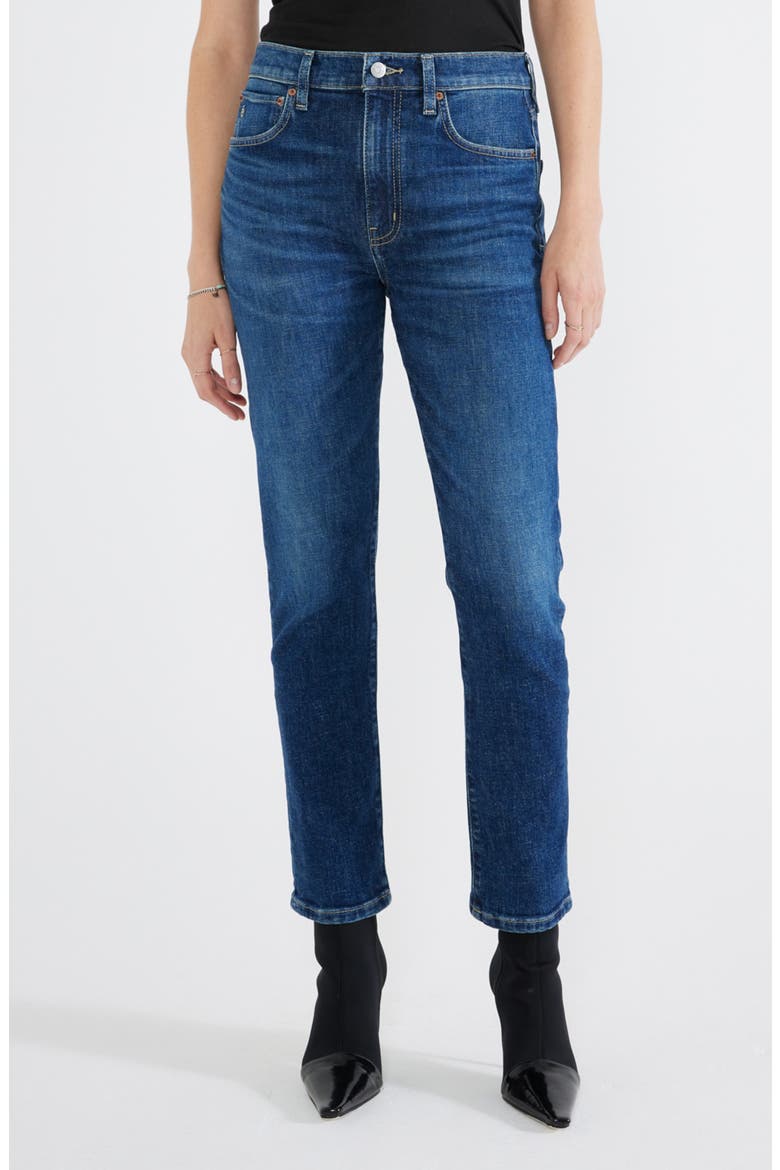 Scarlet Raw Hem Slim Fit Jeans, Alternate, color, CHROME DIOPSIDE