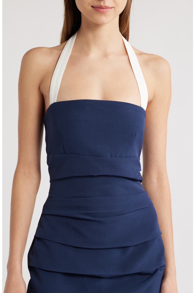 1999 Halter Maxi Dress, Alternate, color, NAVY
