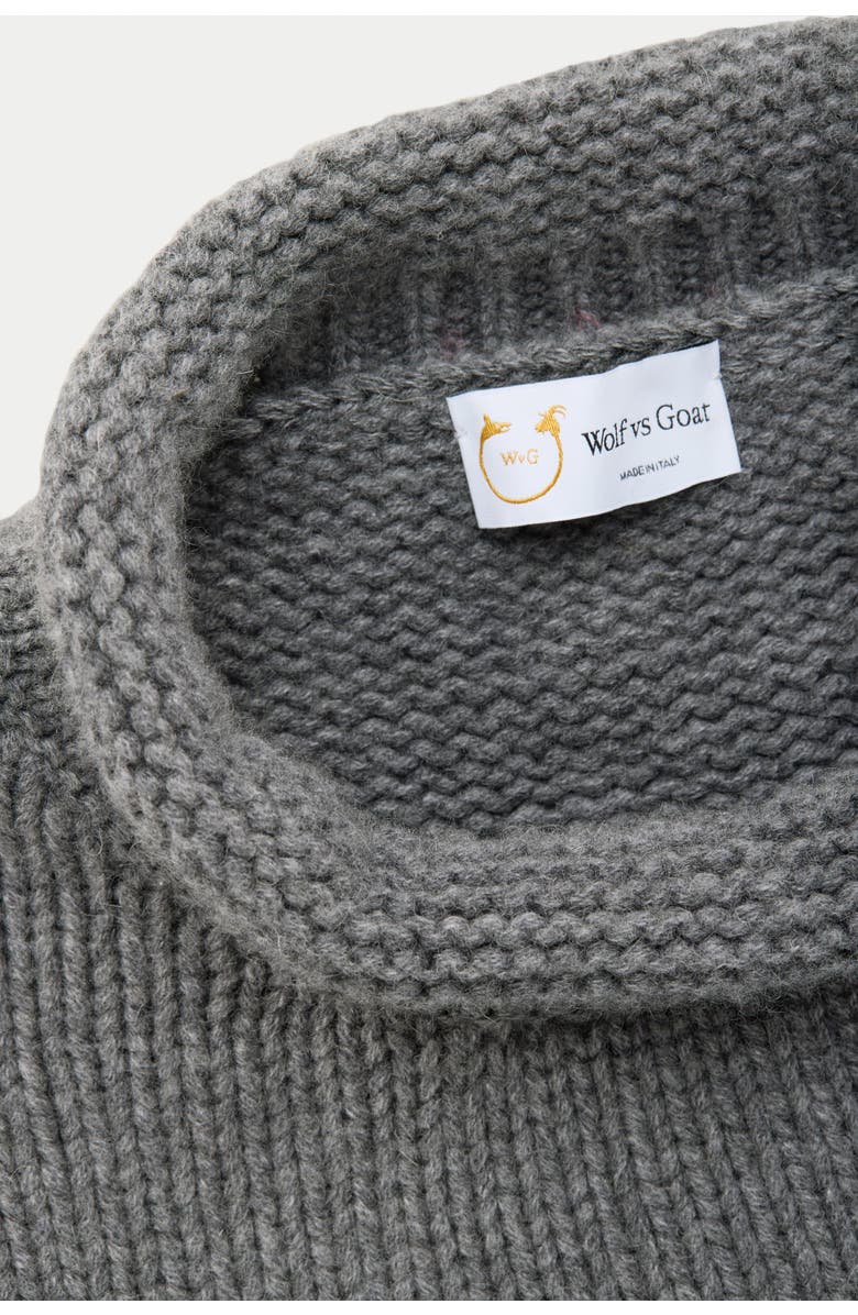 Wolf Vs. Goat (WvG) Chunky Roll Neck Sweater Cashmere Mélange, Alternate, color, Lubecca