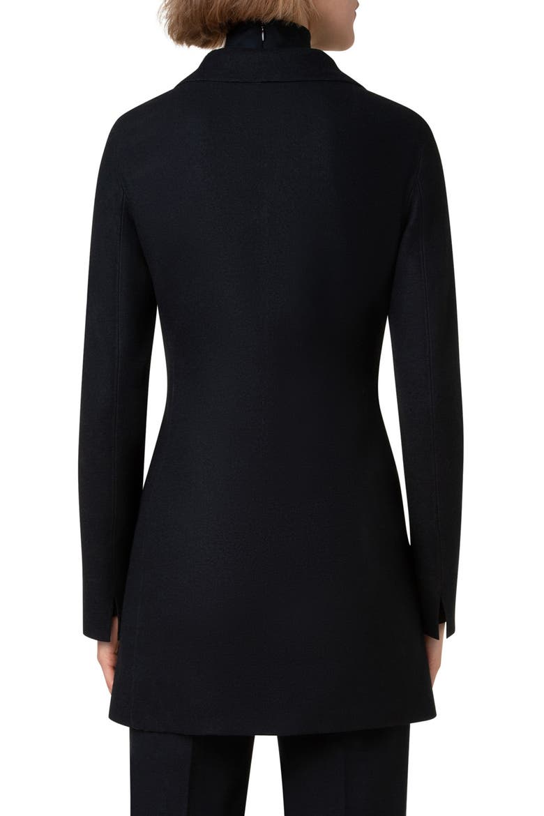 Felted Wool Long Jacket, Alternate, color, BLACK