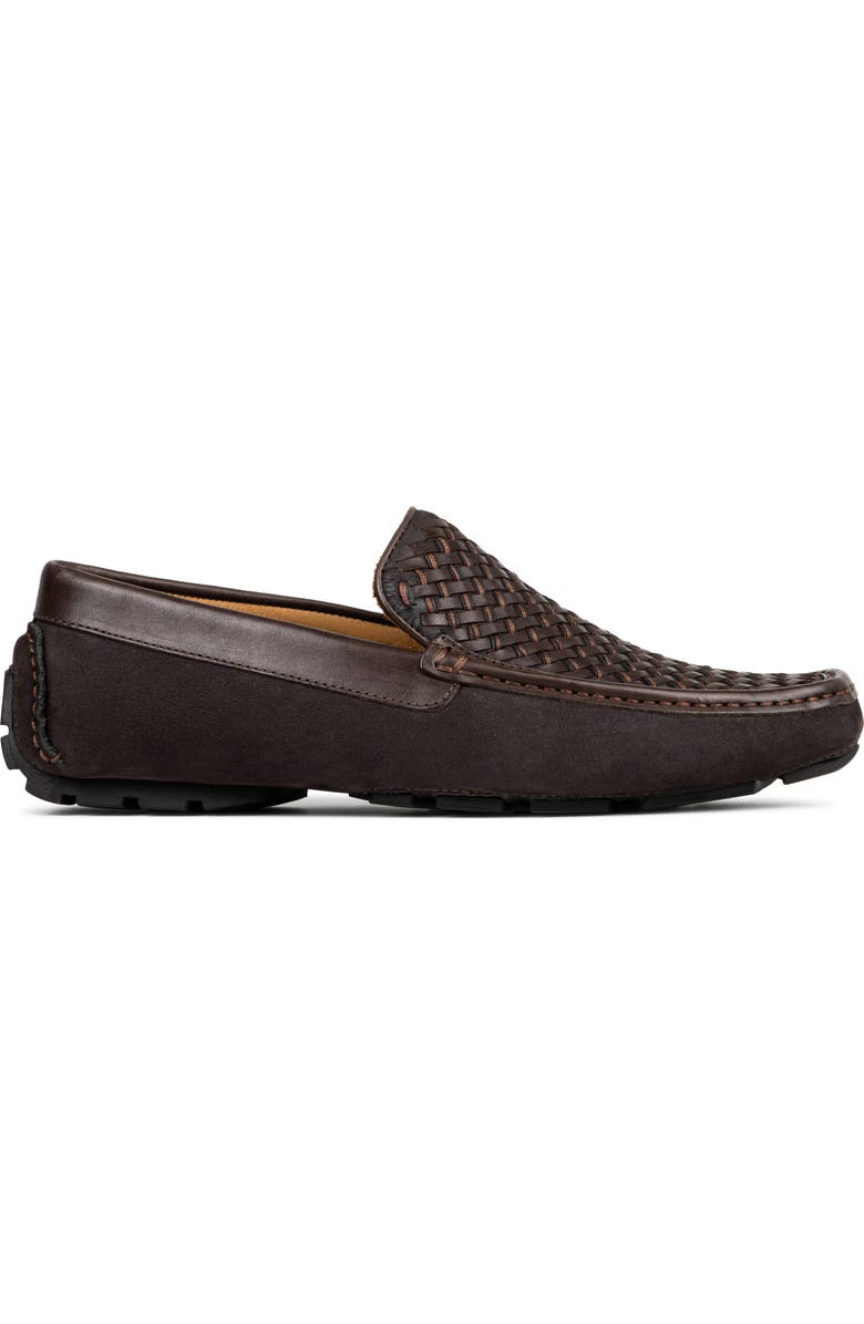Donald Pliner Damiano Woven Moc Toe Loafer, Alternate, color, Dark Brown/ Dark Brown