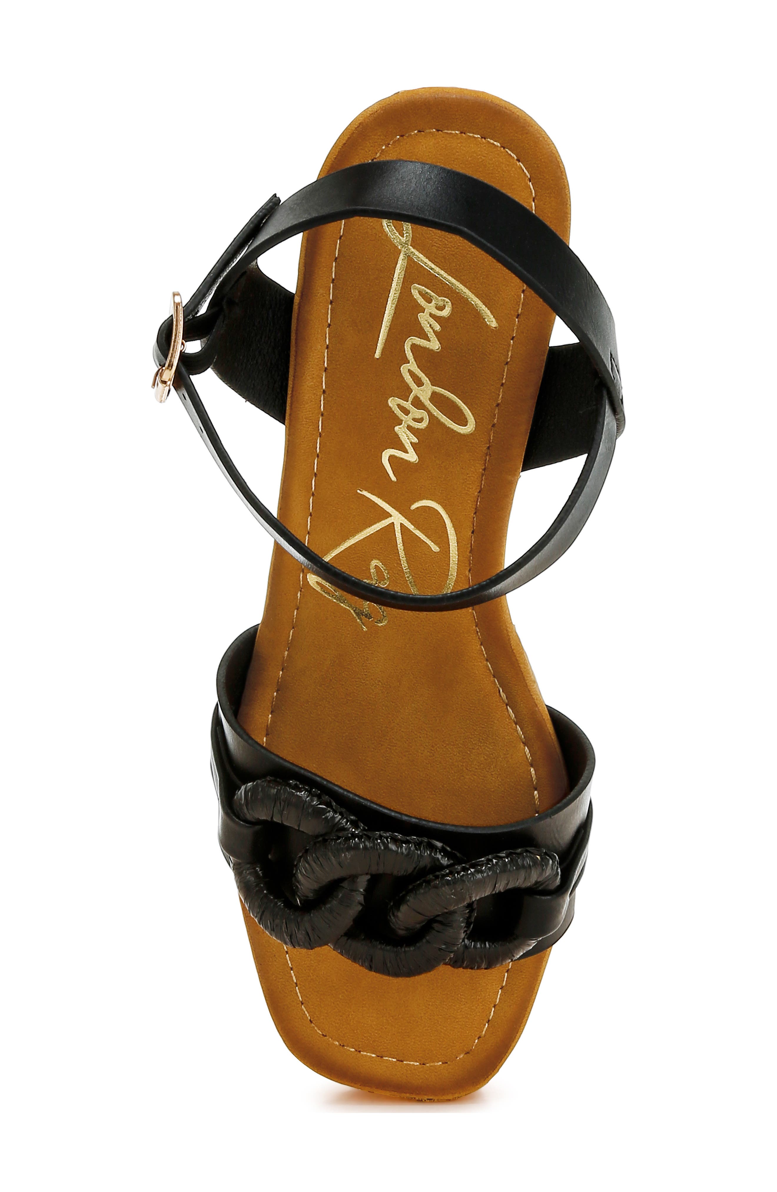 LONDON RAG Emelda Platform Wedge Sandal, Alternate, color, Black