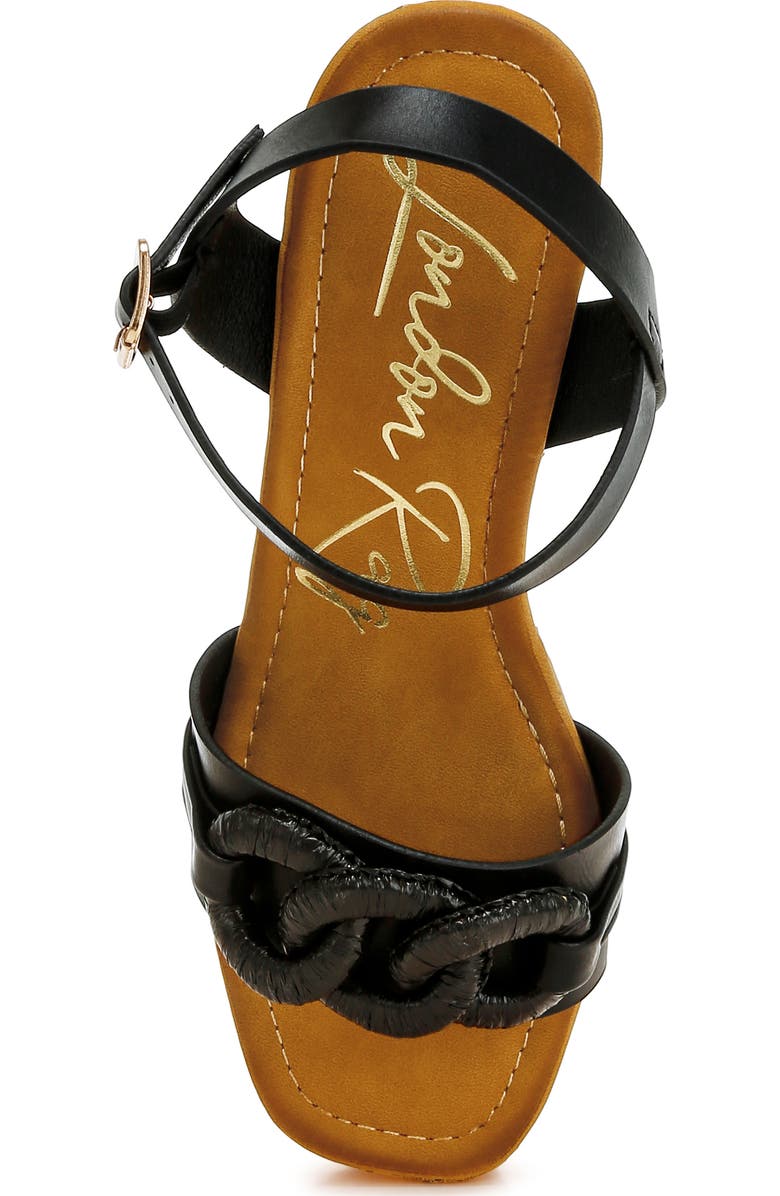 LONDON RAG Emelda Platform Wedge Sandal, Alternate, color, Black