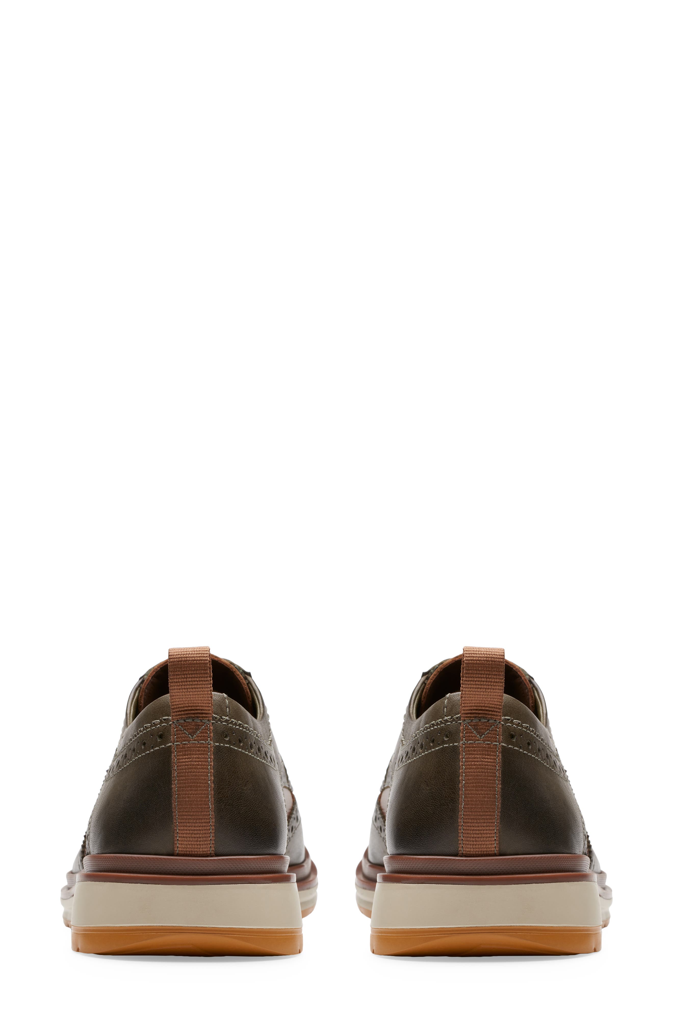 Clarks<sup>®</sup> Chantry Wingtip Derby, Alternate, color, Dark Olive Combi
