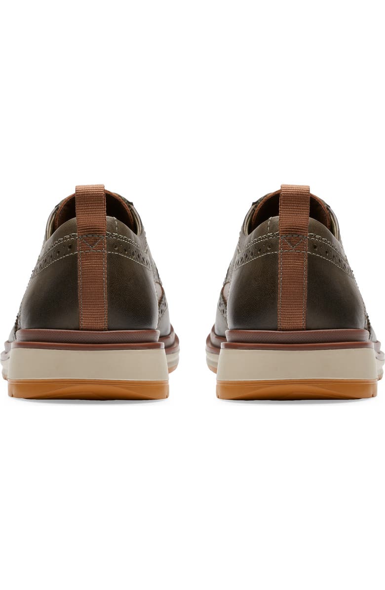 Clarks<sup>®</sup> Chantry Wingtip Derby, Alternate, color, Dark Olive Combi