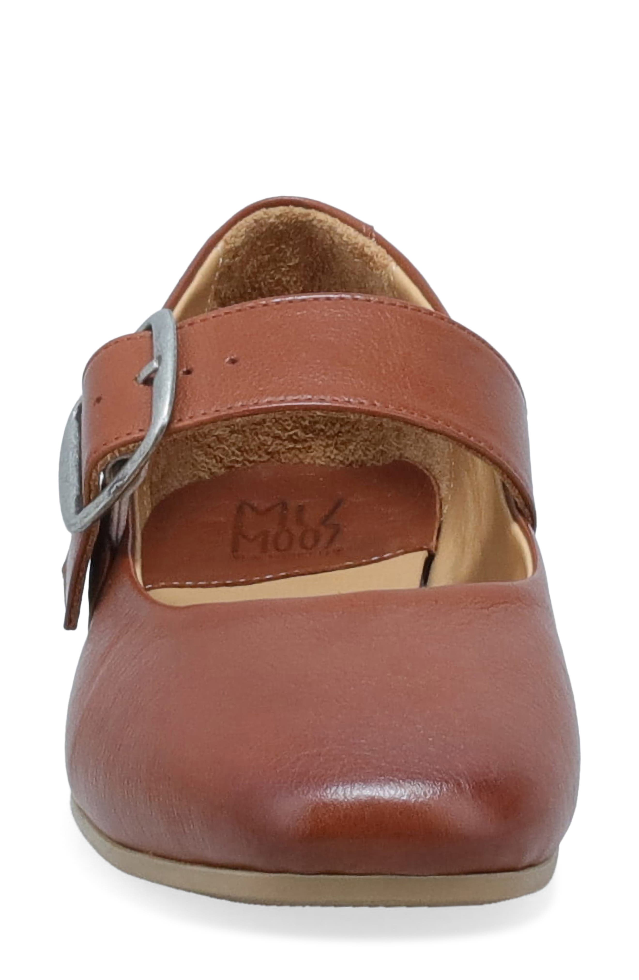 Zadie Leather Mary Jane Flat, Alternate, color, BRANDY