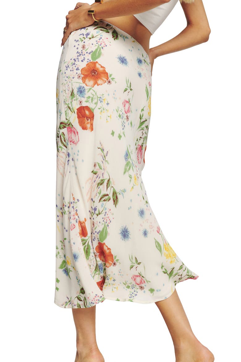 Layla Floral Midi Skirt, Alternate, color, ETUDE