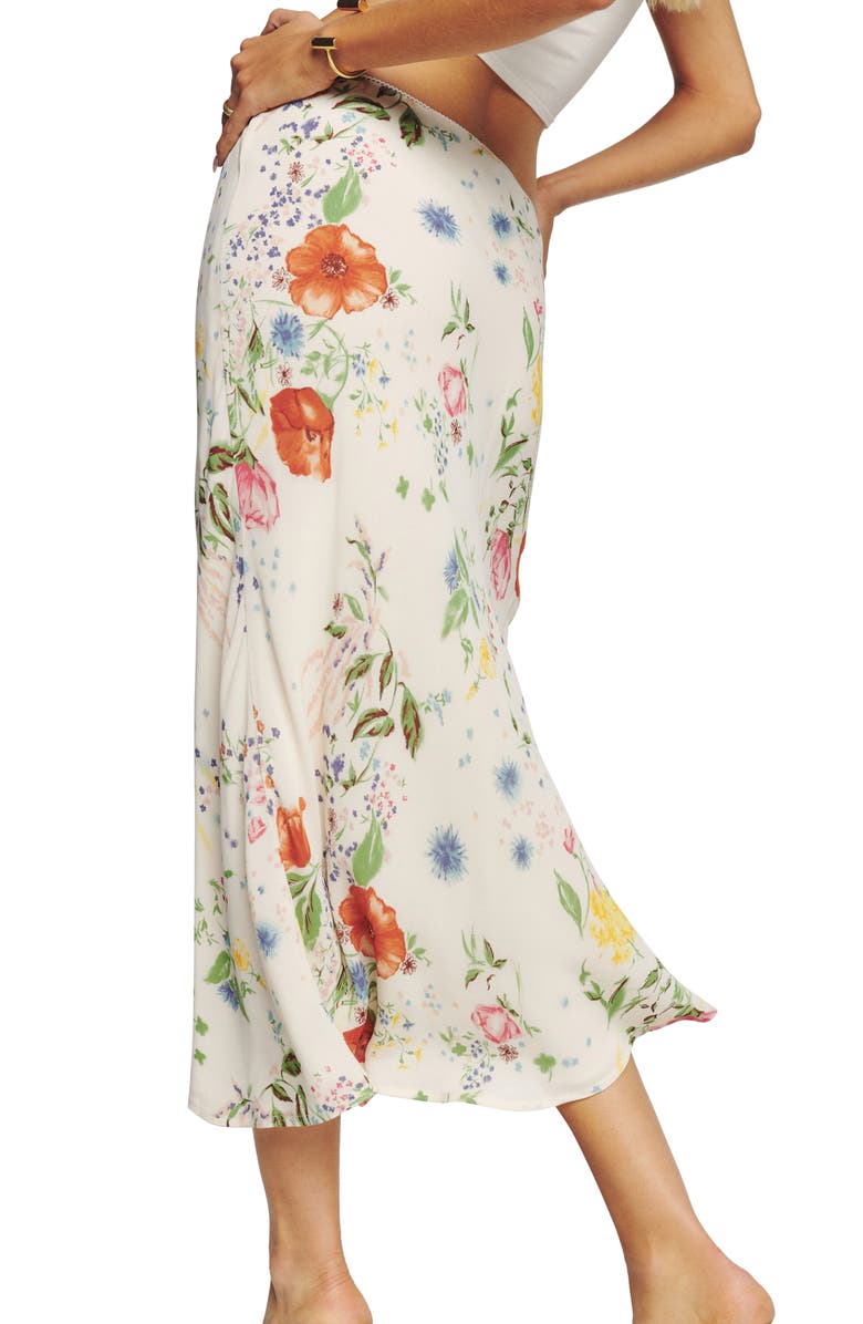 Reformation Layla Floral Midi Skirt, Alternate, color,