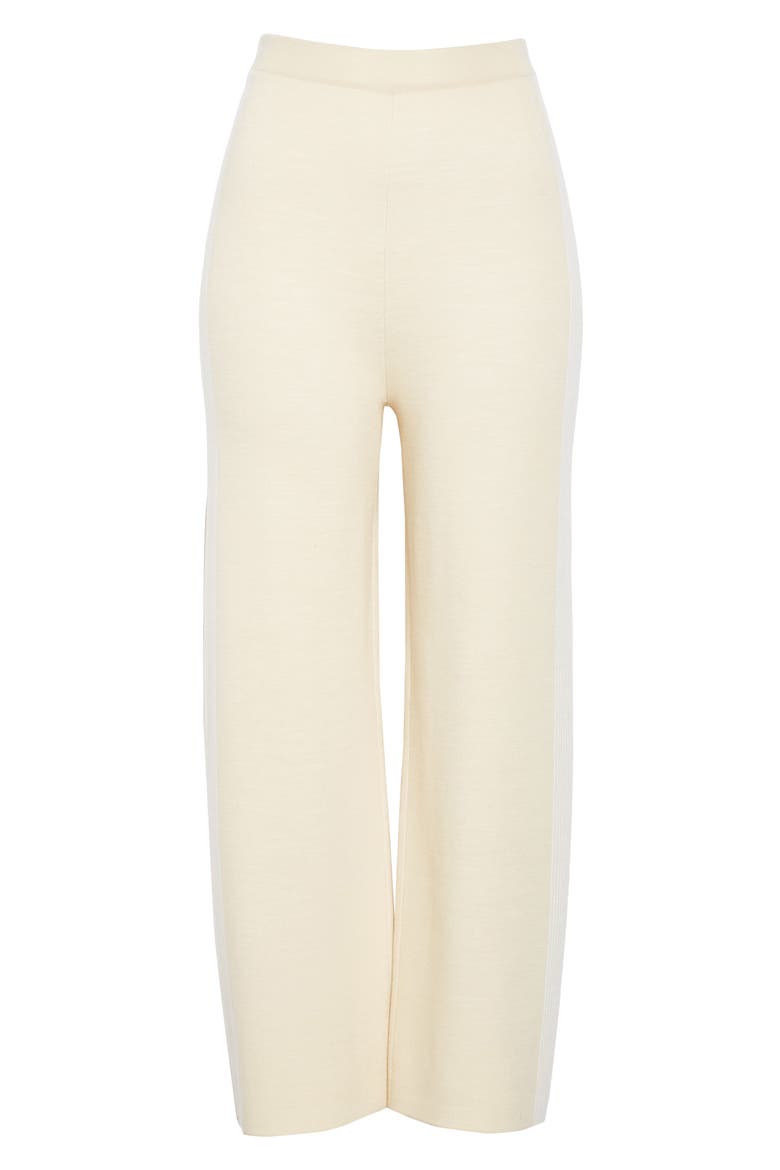 Placed Engineered Stripe Knit Pants, Alternate, color, SAND MULTI
