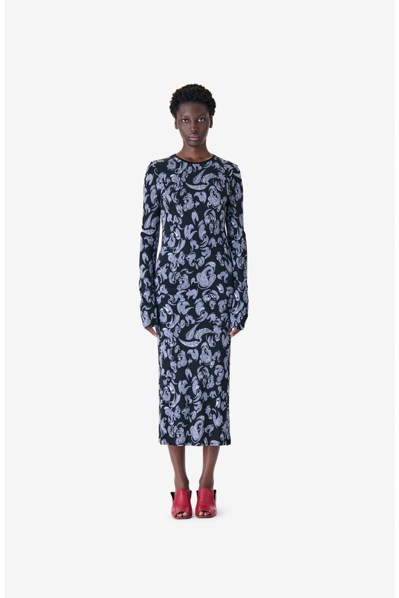 Waiana Long Sleeve Maxi Dress, Main, color, Night Serpent Tapestry