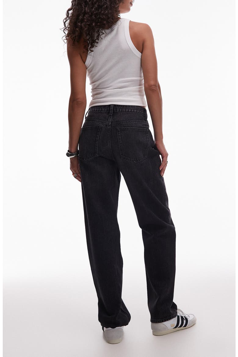 Kort High Waist Straight Leg Jeans, Alternate, color, BLACK