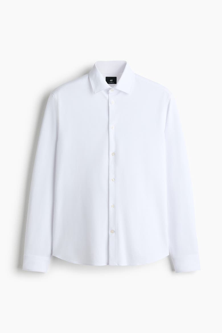 Four-way Stretch Slim Fit Shirt, Alternate, color, White
