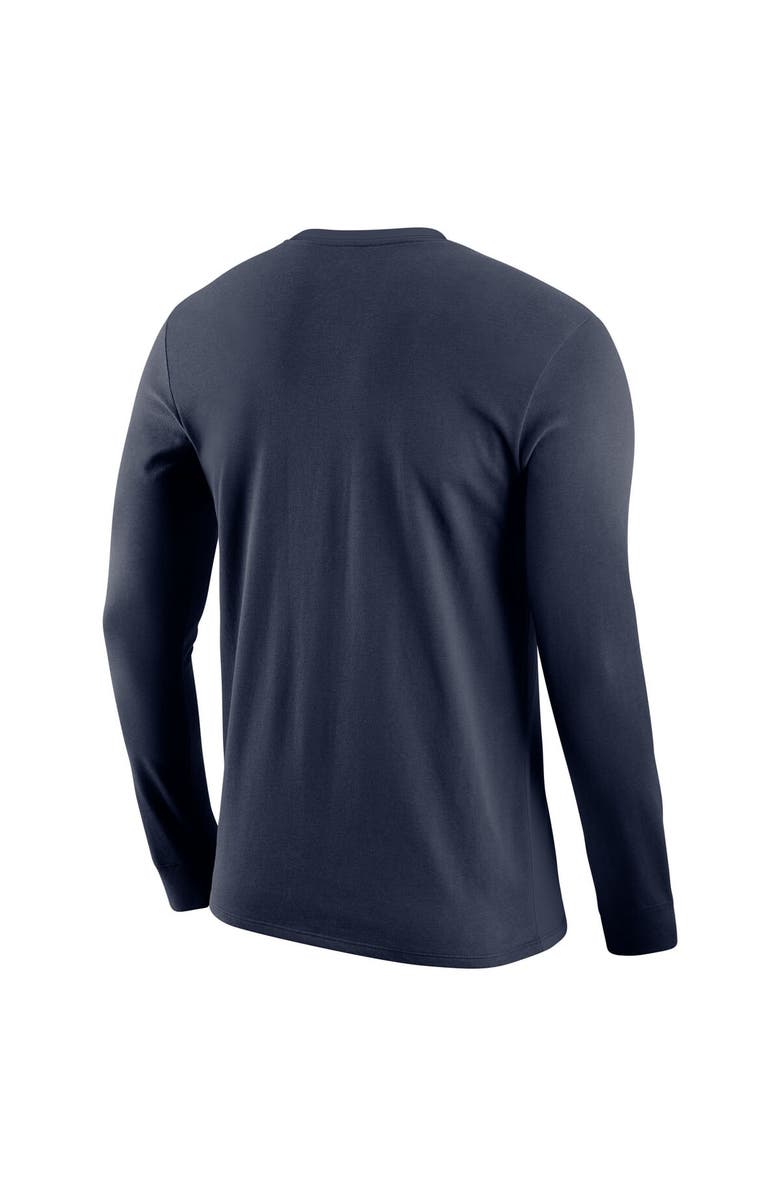 Nike Men's Nike Navy Ole Miss Rebels Team Lockup 2-Hit Long Sleeve T-Shirt, Alternate, color, 