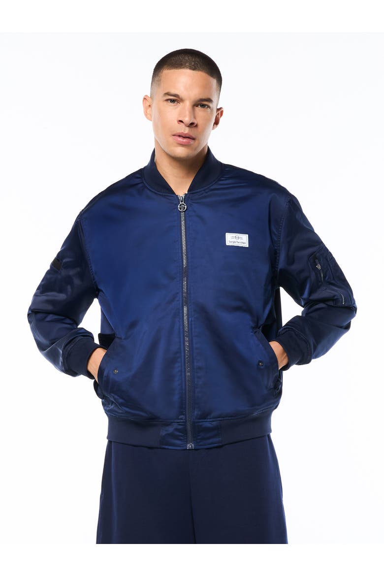 Piano Bomber Jacket, Main, color, MARITIME BLUE