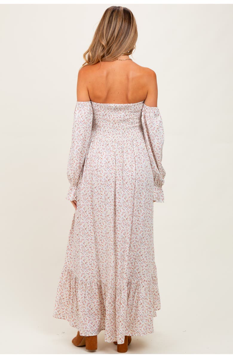 PinkBlush Floral Smocked Off Shoulder Maxi Dress, Alternate, color, 