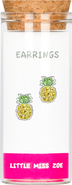 Little Miss Zoe Kids' Sterling Silver Pineapple Stud Earrings in Gift Bottle